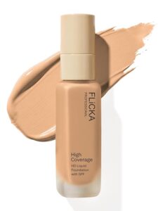 FLiCKA Professional HD Liquid Foundation With SPF Long Lasting High Coverage Waterproof - Fair 102